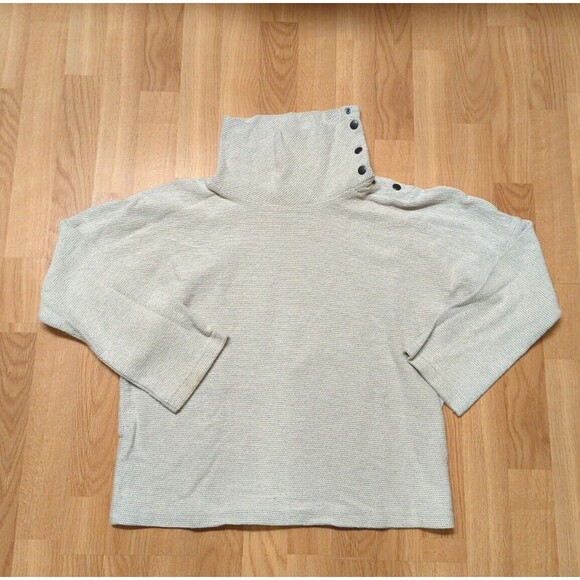 Zara Trafaluc Sweater Sweatshirt Womens Small Long Sleeve Knit Button Neck - Picture 2 of 10